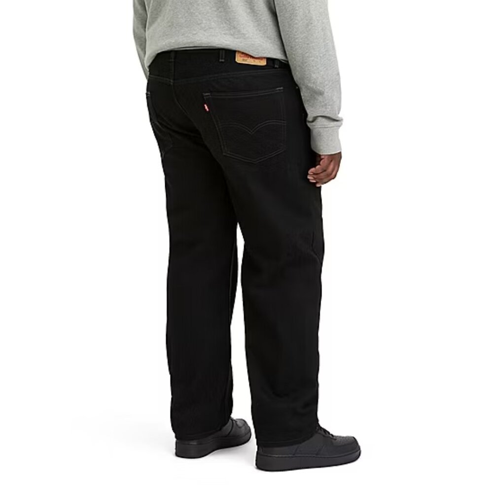 Mens Levi 550 Black Jeans 46x34 Tapered Leg Relaxed Fit